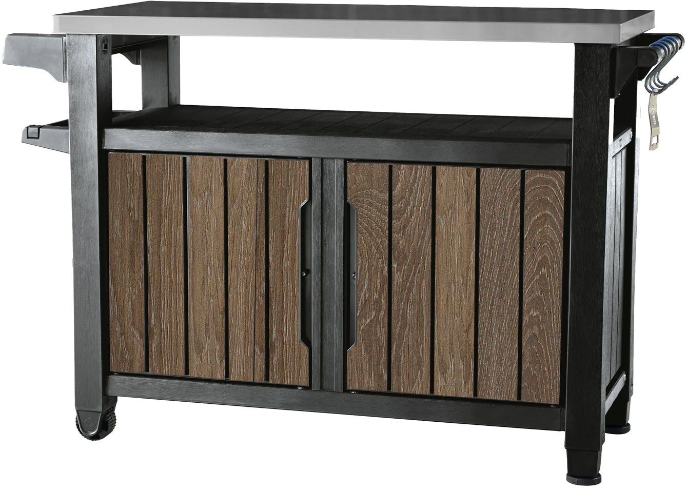 Keter Unity XL Grilovací stôl 207 l, walnut