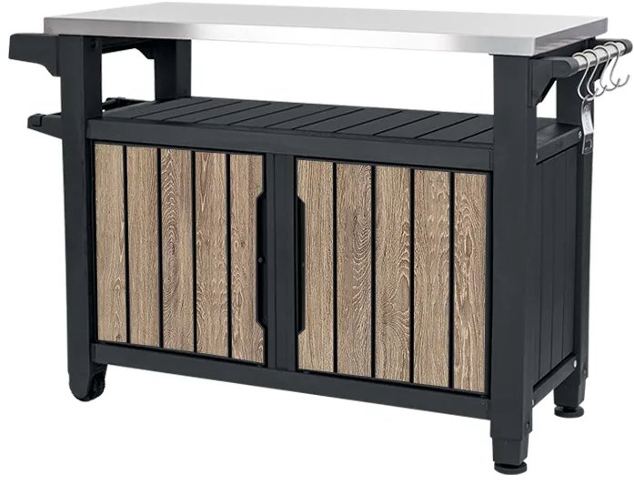 Keter Unity XL Grilovací stôl 207 l, ashwood