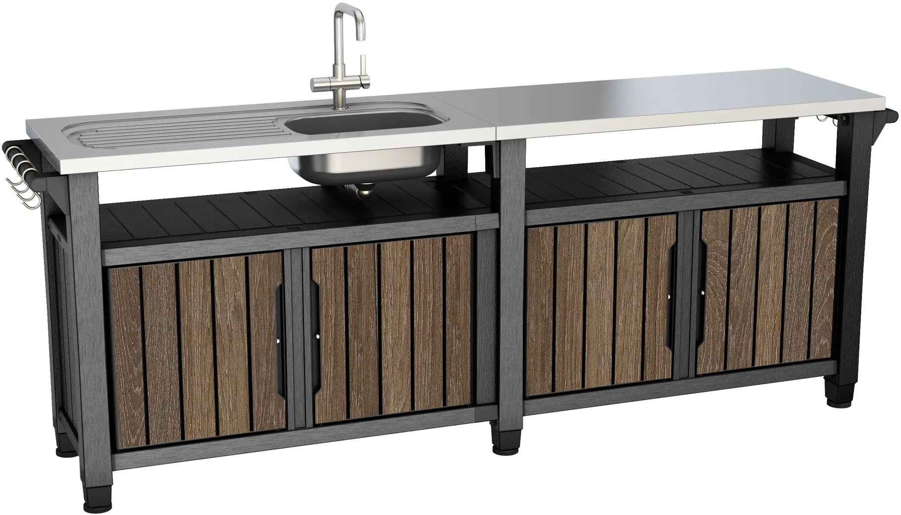 Keter Unity Chef Grilovací stôl 415 l, walnut