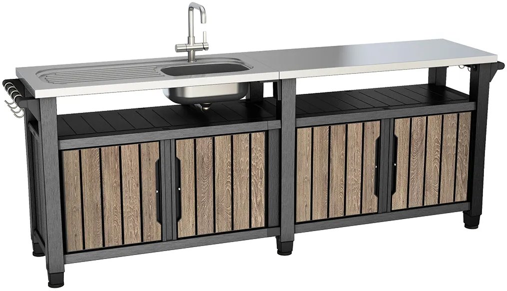 Keter Unity Chef Grilovací stôl 415 l, ashwood