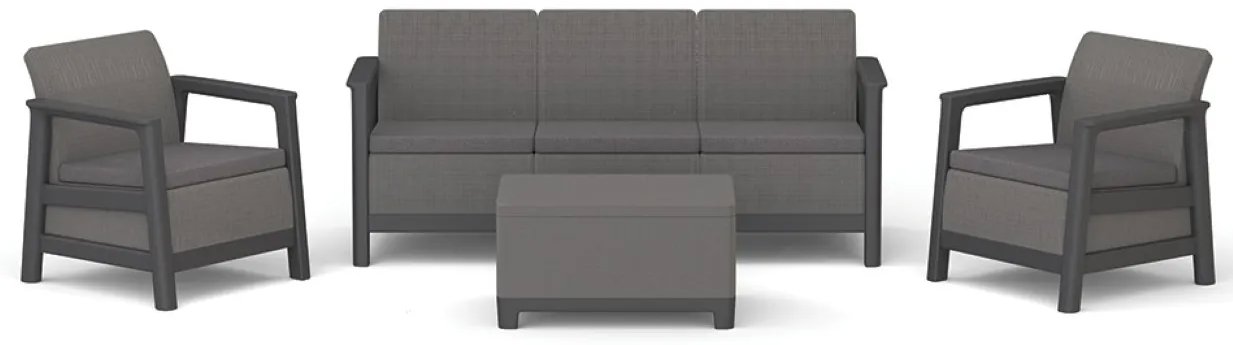 Keter SCANDI LINEA 3 SEATERS SET Mountain Grey/Grafit