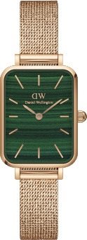 DANIEL WELLINGTON Quadro Pressed Mesh Rose gold/Green