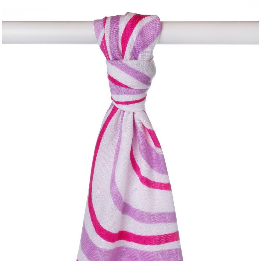 KIKKO XKKO BMB Bambusová osuška 90 × 100, Hearts & Waves, Lilac Waves
