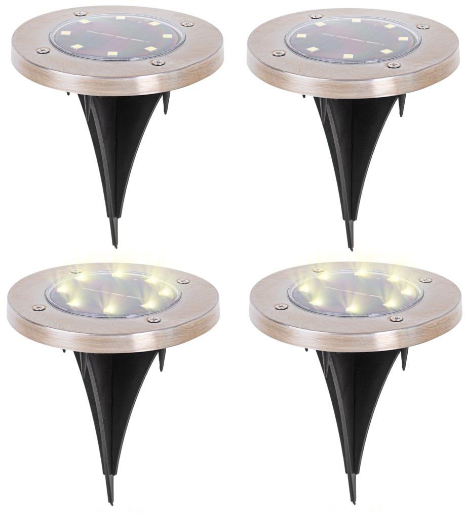 KIK KX4964 Záhradná solárna lampa 8 LED 4 ks teplá biela