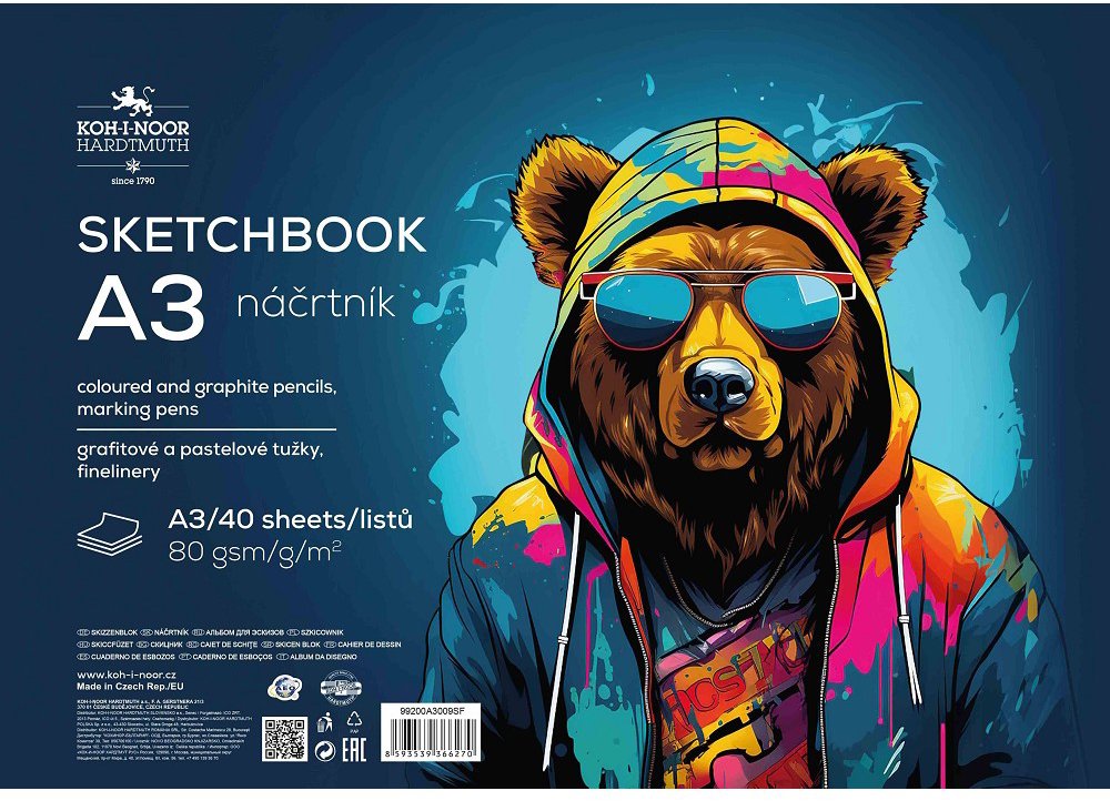 KOH-I-NOOR 9920 náčrtník A3, 80 g/m2, 40 listů
