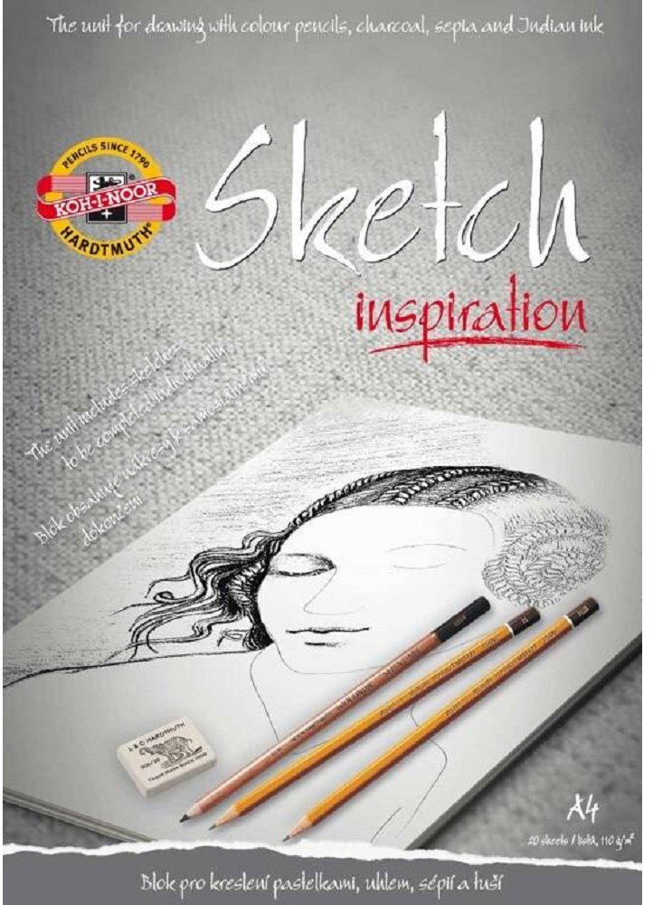KOH-I-NOOR Sketch Inspiration s predtlačenými motívmi A4, 20 listov