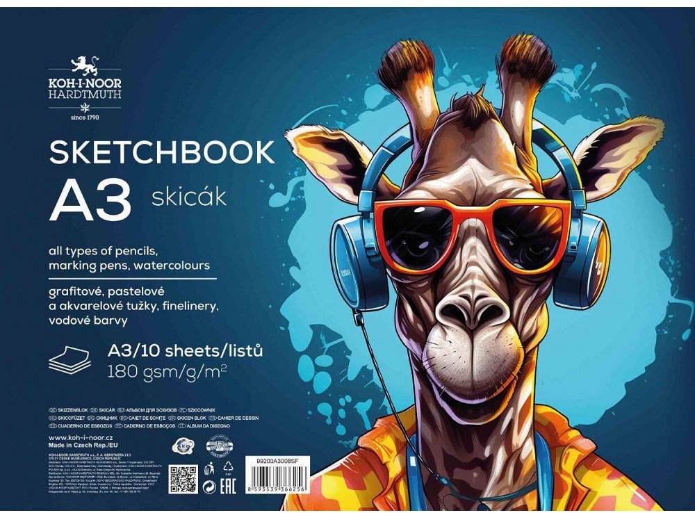 KOH-I-NOOR 9920 A3, 180 g/m2, 10 listov