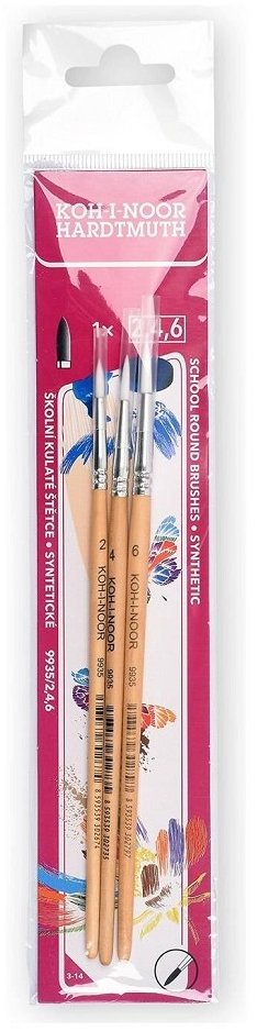 KOH-I-NOOR kulaté syntetické, velikost 2, 4 a 6 - sada 3 ks