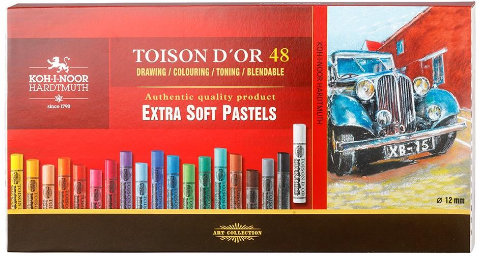 Koh-i-noor TOISON D´OR EXTRA SOFT 8556/48 – prašné kriedy – 48 ks