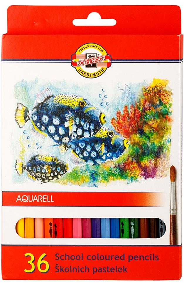 Koh-i-noor 3719/36 – akvarelové pastelky Ryby – 36 ks