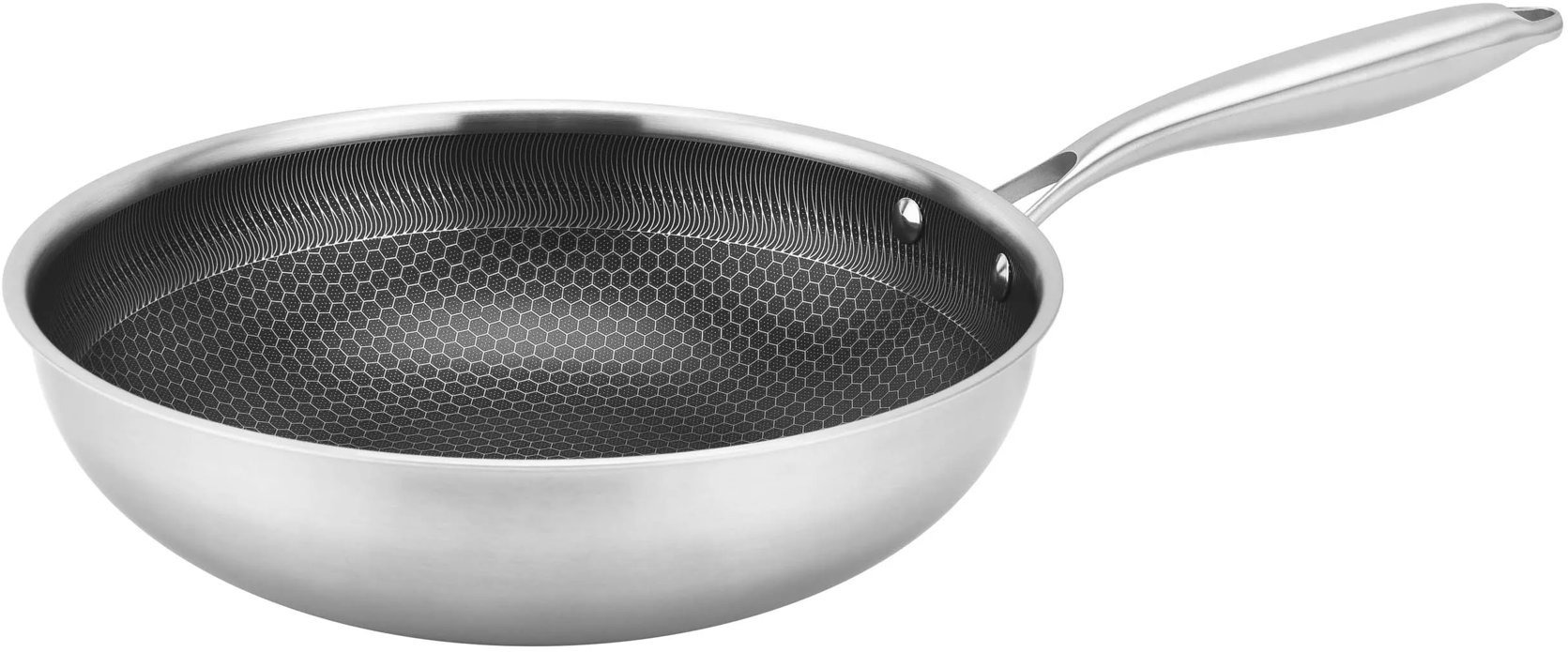 KITCHISIMO Wok 28 cm indukčné dno nehrdzavejúca oceľ/hliník