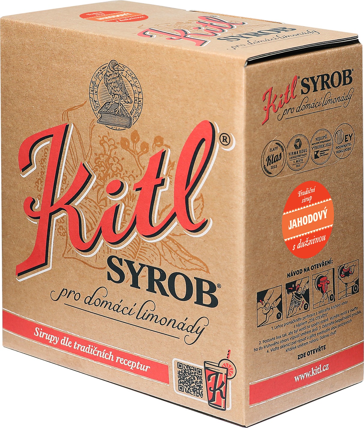 Kitl Syrob Jahodový 5 l bag-in-box