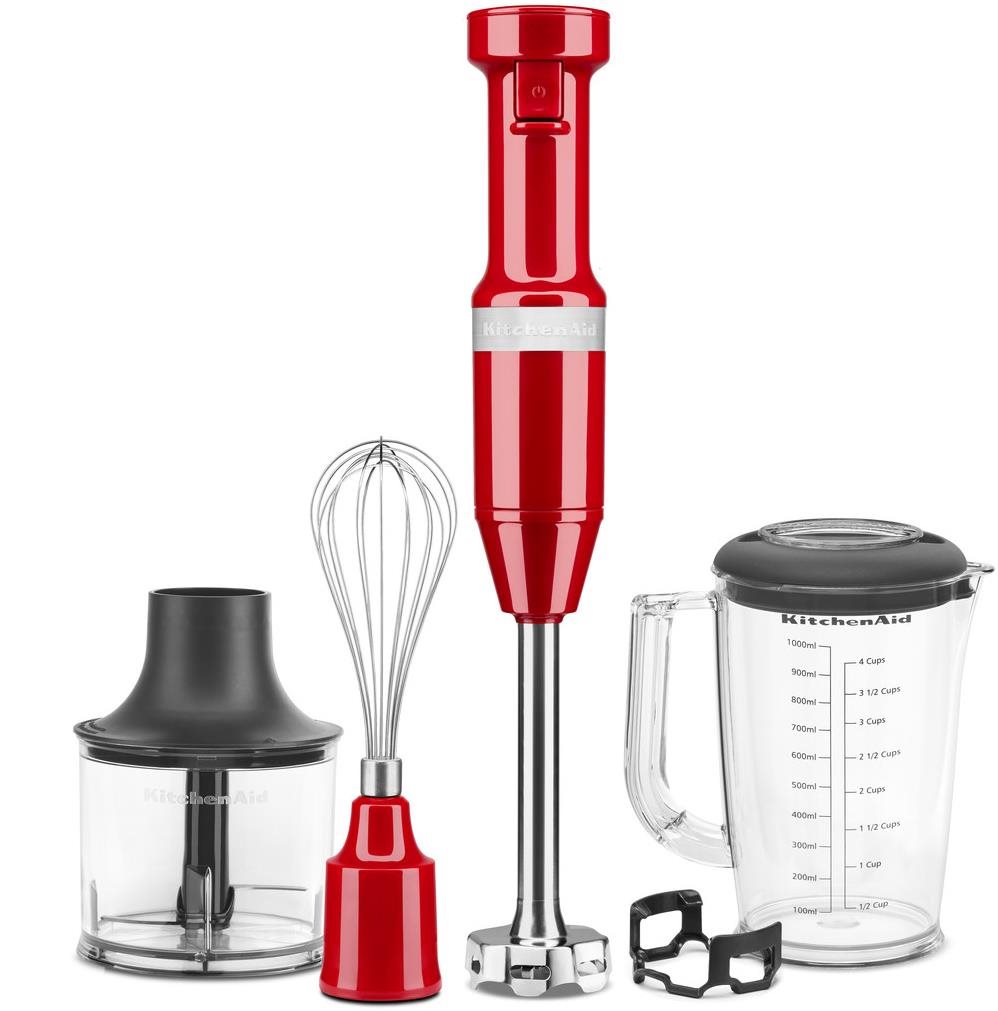 KitchenAid Tyčový mixér s príslušenstvom, kráľovská červená