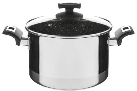 Kolimax Hrniec s pokrievkou Ceramaxx Pro Comfort 22 cm/5,5 l, granit čierny
