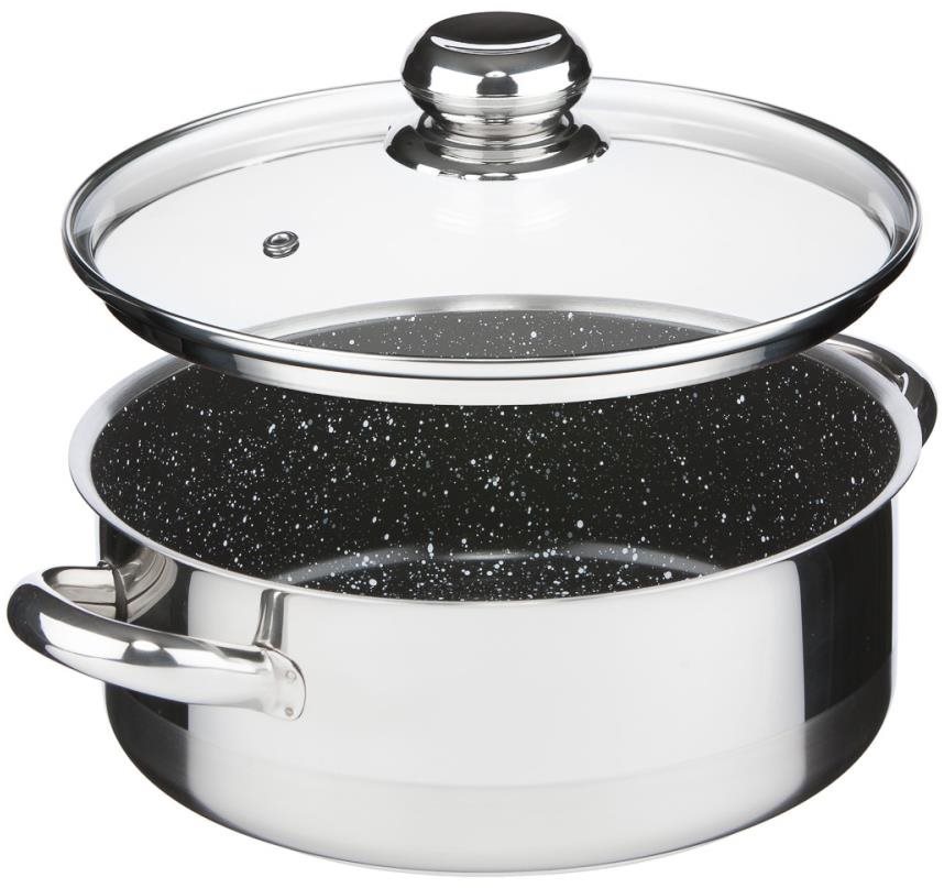 Kolimax Rajnica s pokrievkou Cerammax Pro Standard 22 cm, 3 l, granit čierna