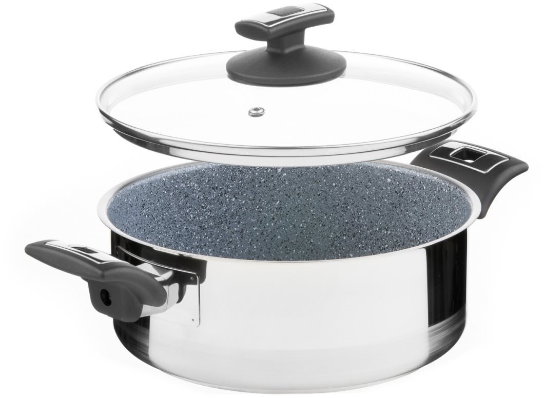 Kolimax Rajnica s pokrievkou Cerammax Pro Comfort 22 cm, 3 l, granit sivá