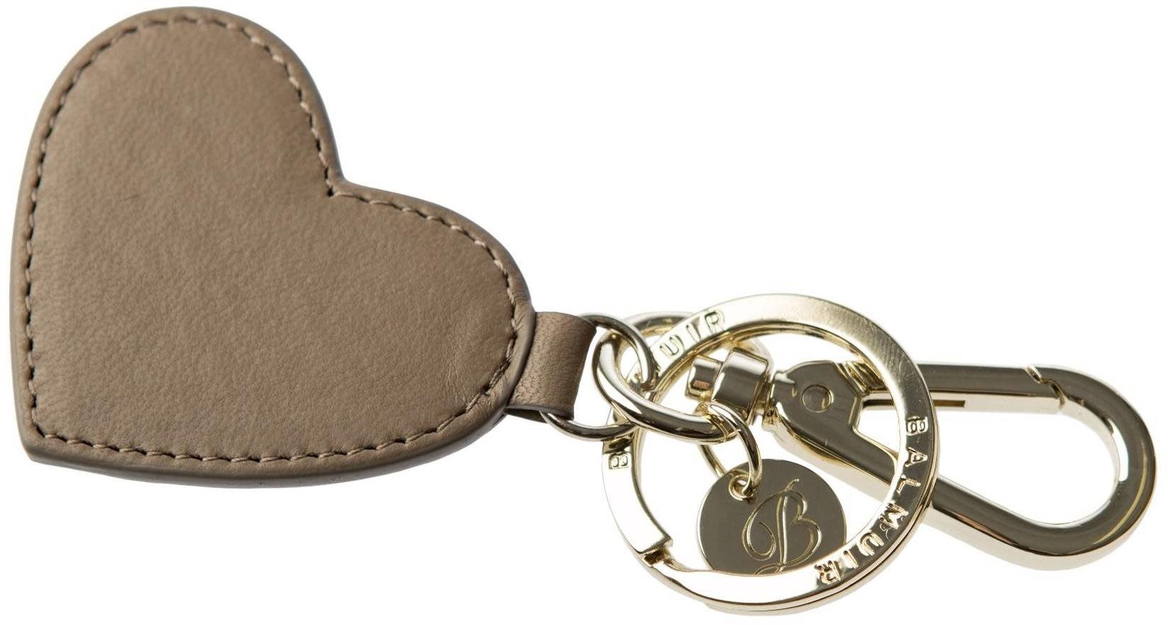 Balmuir Heart kožený prívesok na kľúče, svetlo hnedý