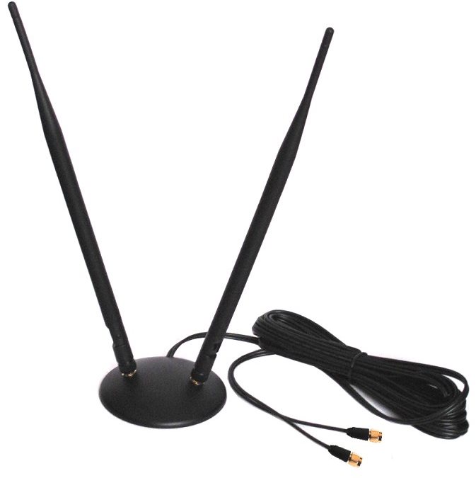 GSM/3G/LTE SMA dvojitá magnetická anténa 7dB