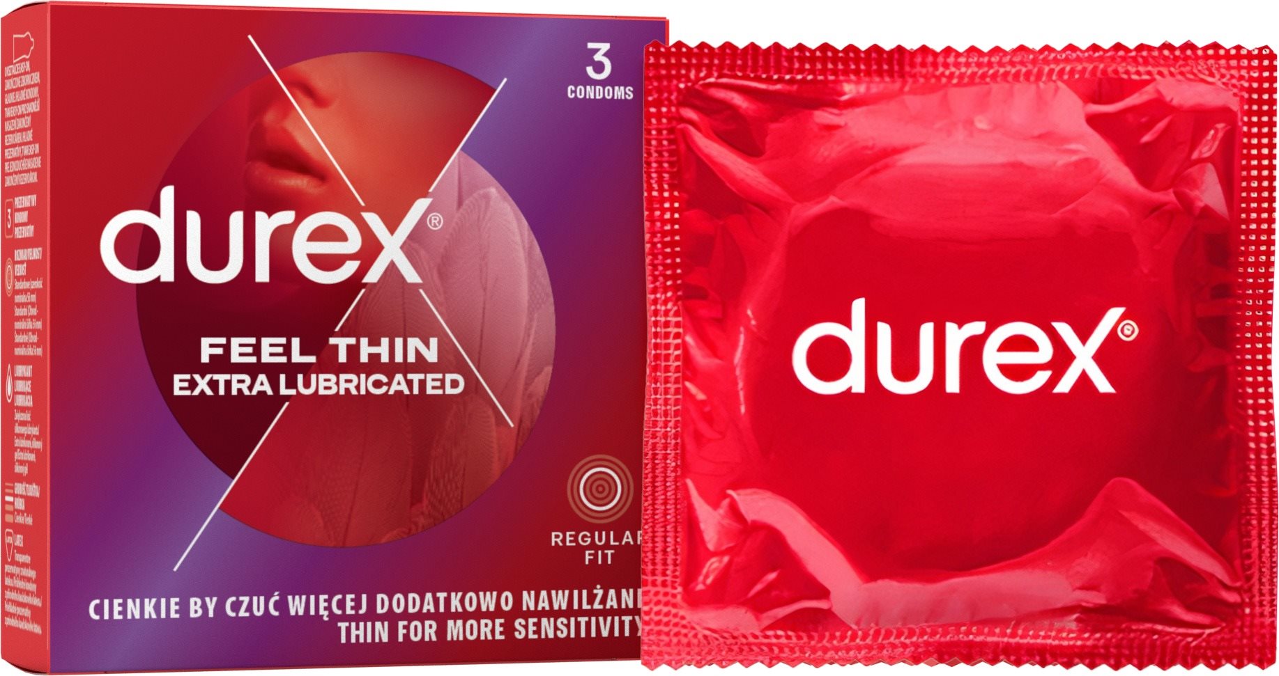 DUREX Feel Thin Extra Lubricated 3 ks