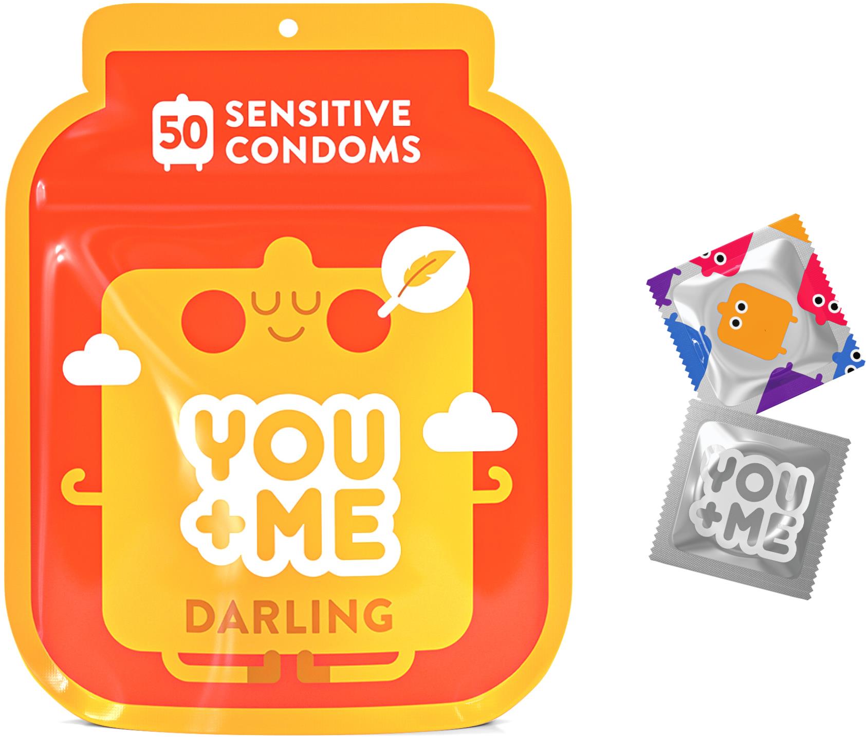 YOU ME Darling kondómy s extra tenkou stenou, 50 ks