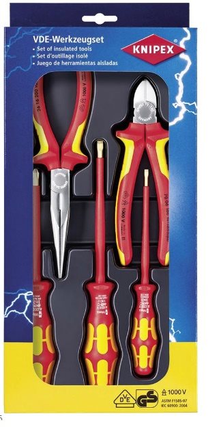 KNIPEX Elektro set VDE Sada klieští a skrutkovačov, 5 ks 00 20 13