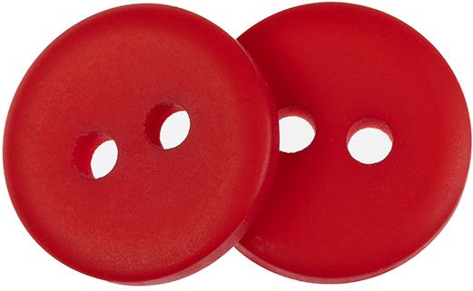 Bellatex Gombík 1,3 cm červený 2 dierky 401328 súprava 6 ks