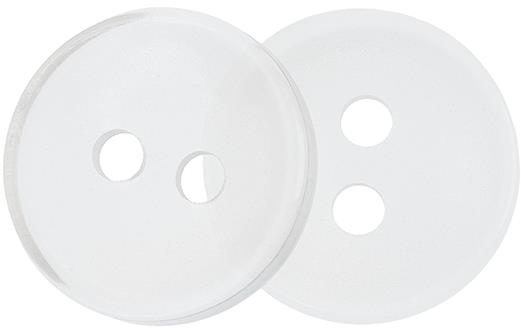 Bellatex Gombík 1,3 cm priehľadný 2 dierky 356686 súprava 6 ks