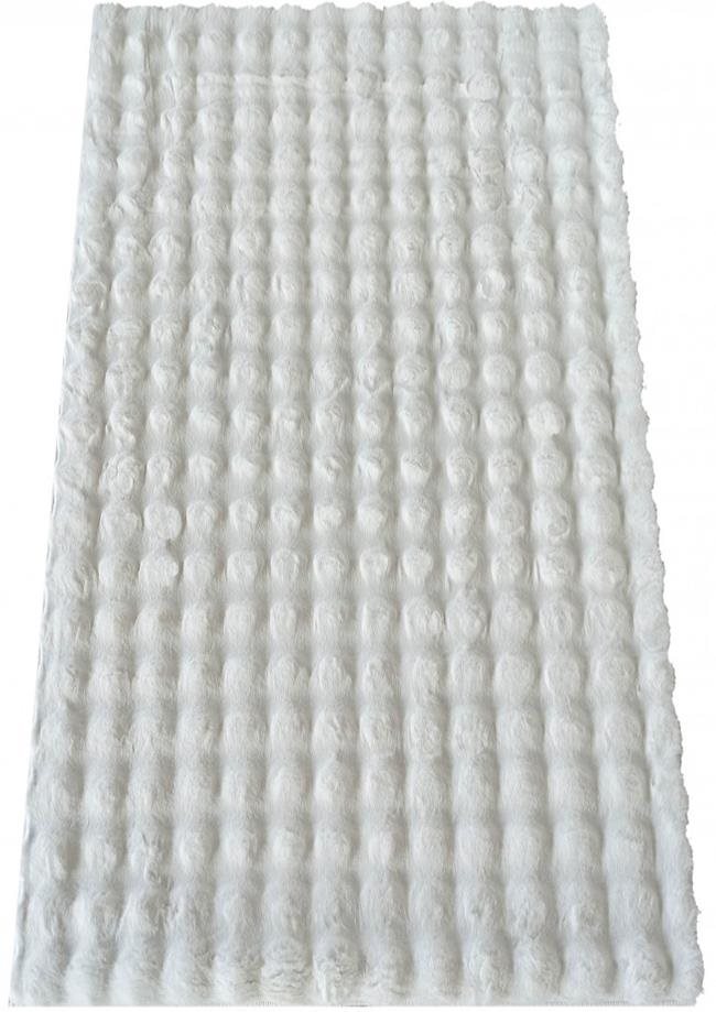 4sleep kusový koberec Merlin 3D – 80 × 150 cm biely