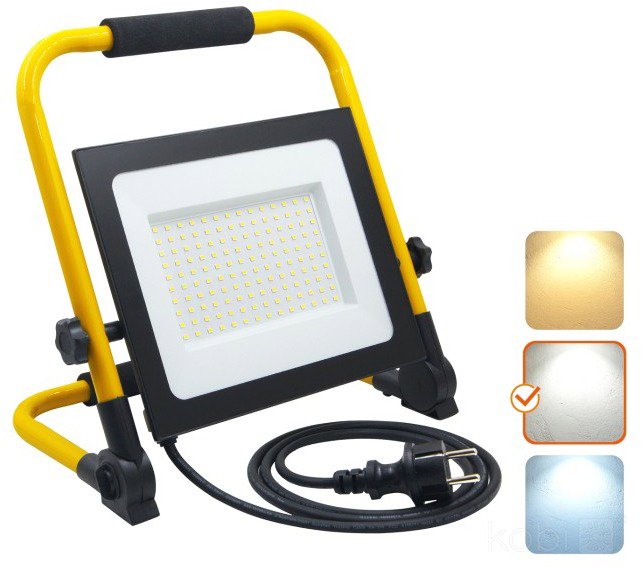 KOBI Light TIGRA 100 W Prenosný LED reflektor so statívom, 4000 K, IP54