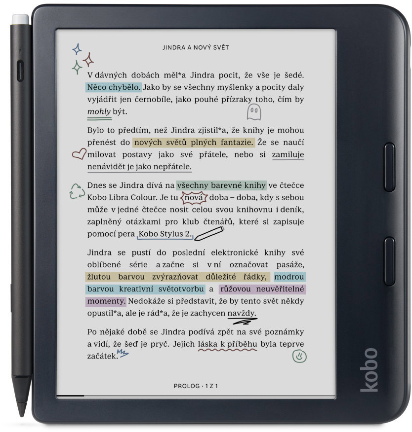 Kobo Libra Colour Black & stylus bundle
