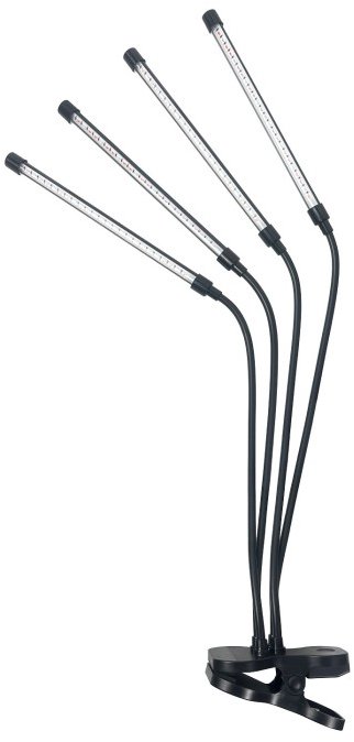 KOBI Light LED Stmievateľná flexibilná stolná lampa s klipsom na pestovanie rastlín, VITARO 4, 10 W 230 V