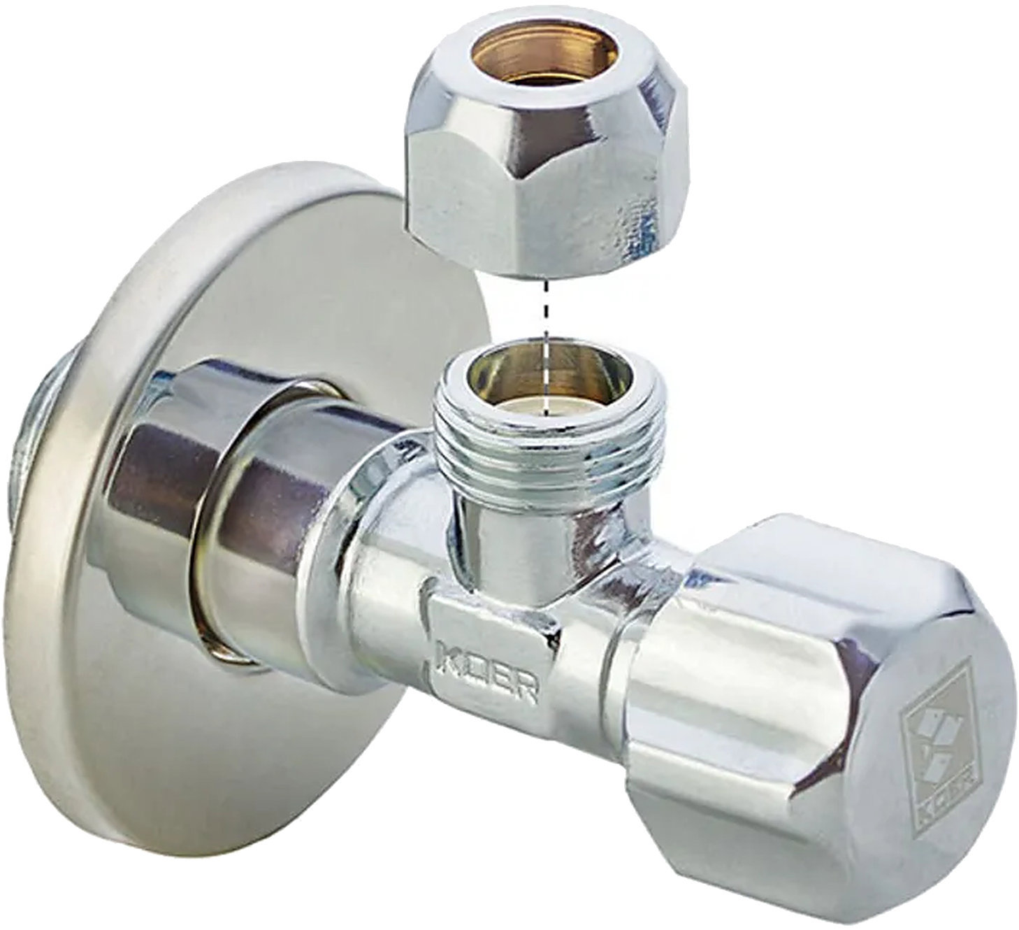 KOER Rohový ventil KR.510 A 1/2"× 3/8"
