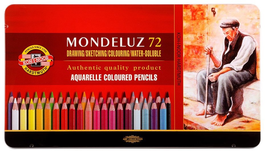 KOH-I-NOOR 3727/72 – Akvarelové pastelky v plechovom puzdre, 72 ks