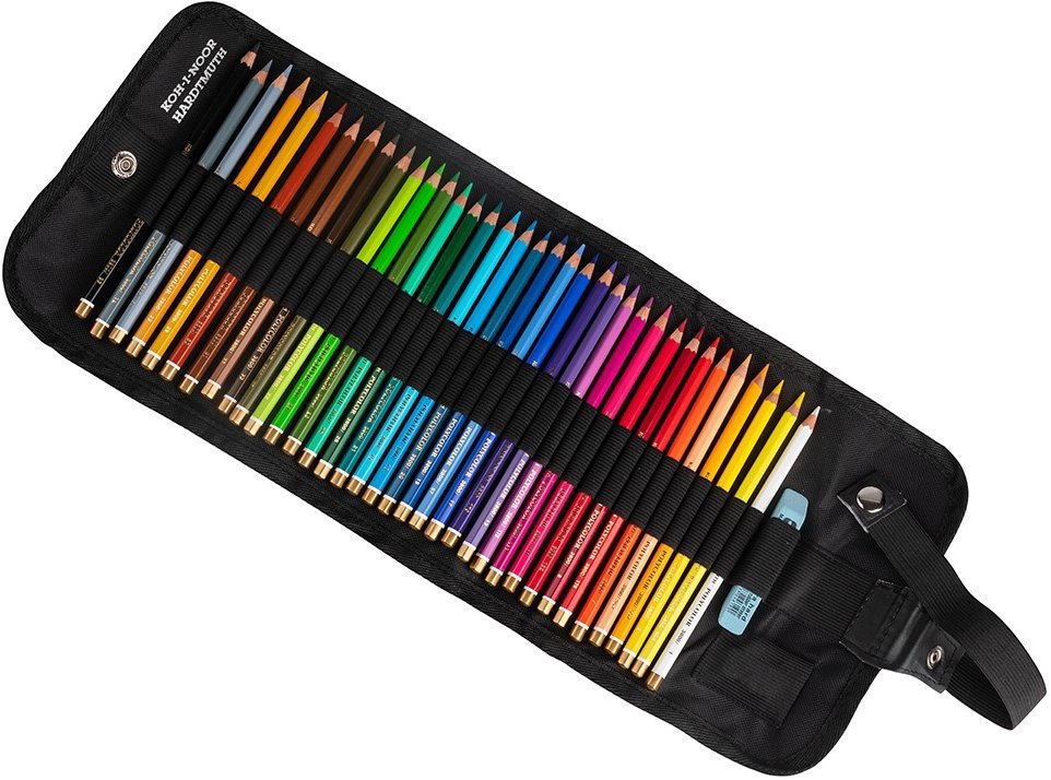 Koh-i-noor 3825/36 Súprava umeleckých pasteliek v rolovacom peračníku 36 ks