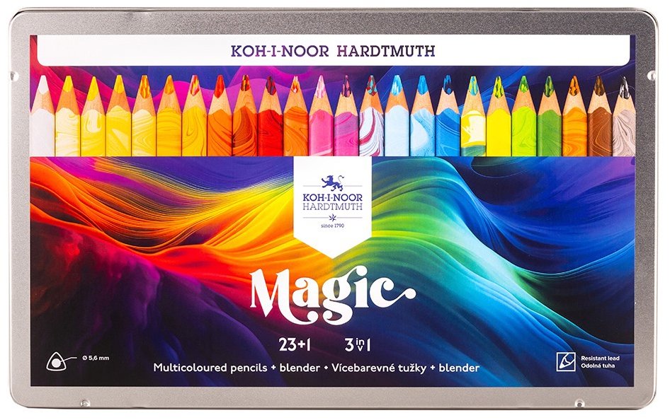 Koh-i-noor Magic 3408/23 + 1 Trojhranné pastelky TR 11, 100 % drevo 23 + 1 ks