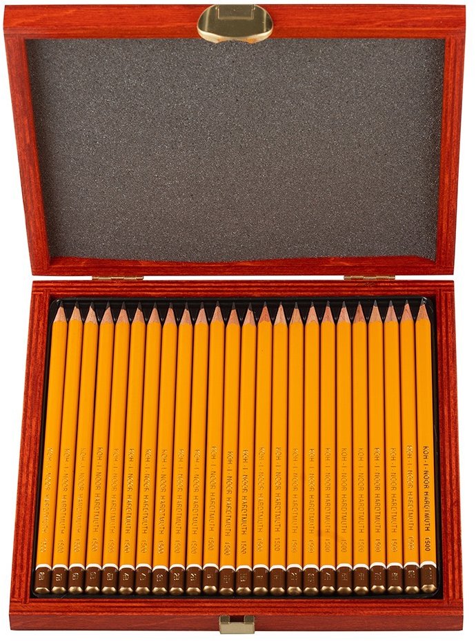 Koh-i-noor 1504/24 – súprava grafitových ceruziek 8B-2H – 24 ks