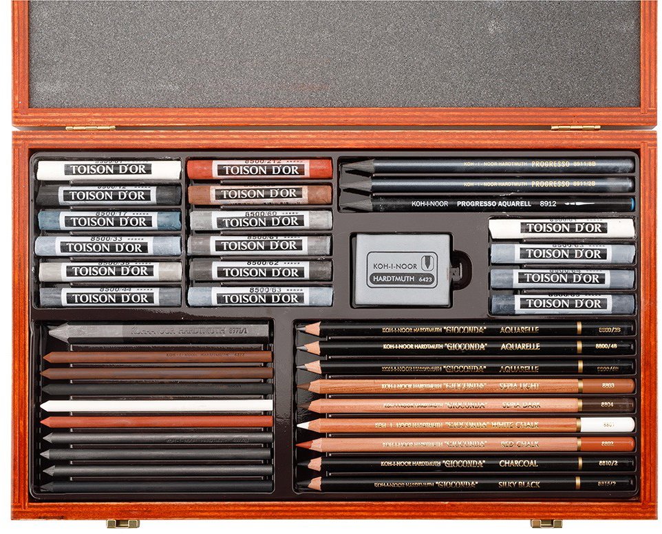 KOH-I-NOOR GIOCONDA 8895 kresliarska súprava v drevenej kazete 39 ks