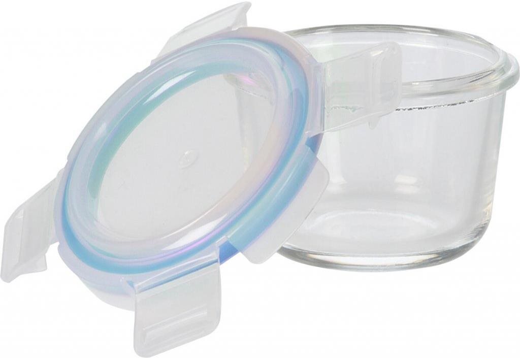 Koopman Okrúhla sklenená dóza s plastovým viečkom 100 ml