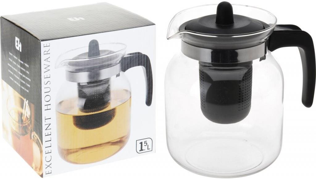 Koopman Sklenená varná kanvica 1500 ml