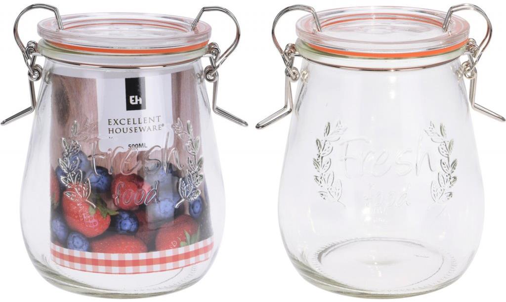 Koopman Sklenená dóza s tesnením 500 ml
