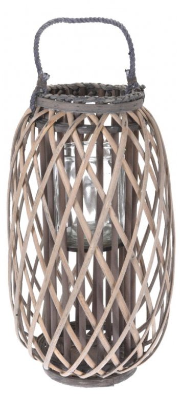 Koopman Lampáš štiepaná Vŕba priemer 28 cm, výška 50 cm, béžový