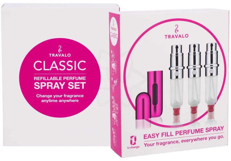 TRAVALO Refill Atomizer Classic HD Hot Pink Set