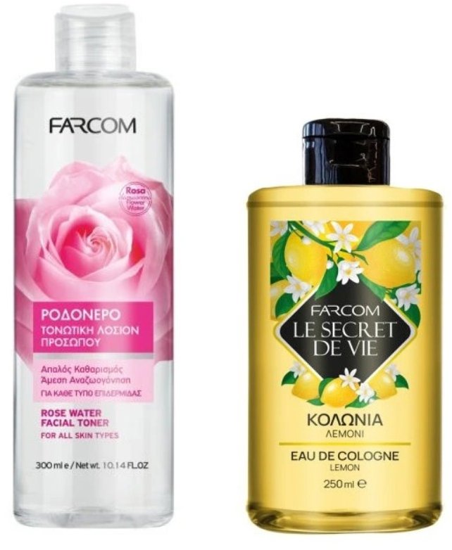 Farcom Kolínska voda citrón EdC 250 ml + Ružová Voda 300 ml