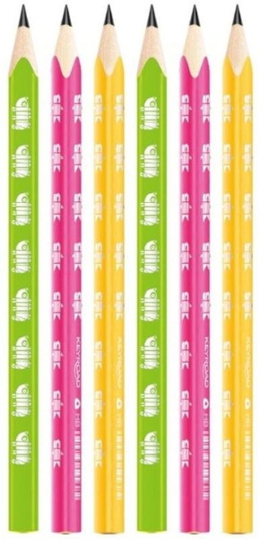 KEYROAD Neon JUMBO HB, trojhranná – balenie 6 ks
