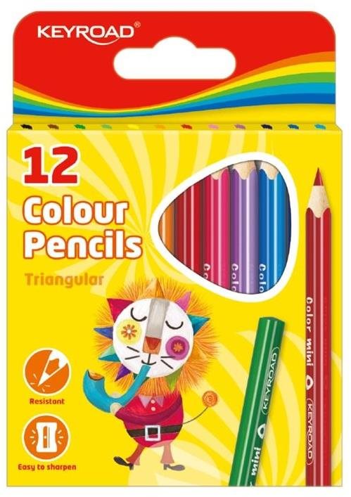 KEYROAD trojhranné polovičné 12 farieb