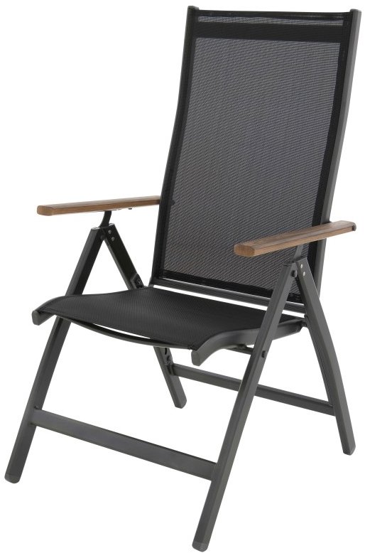 DOPPLER Záhradné kreslo EXPERT WOOD Plus, polohovacie, hliníkové
