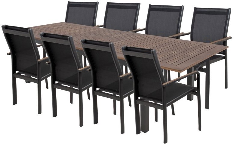 DOPPLER Sedacia súprava EXPERTWOOD Plus, 8 + 1, hliníková, antracit