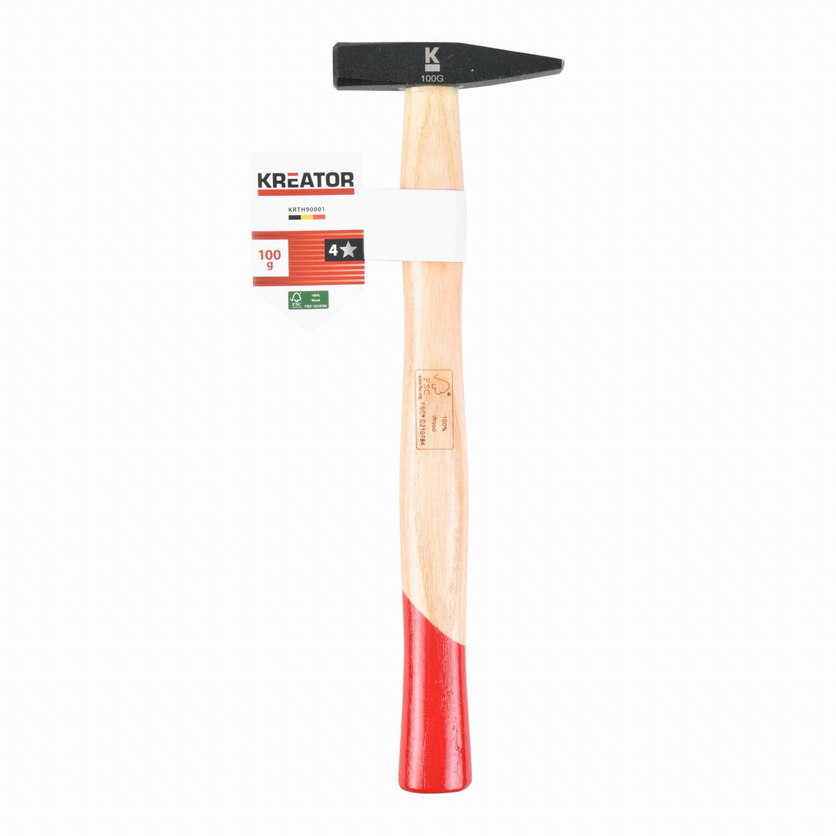 KREATOR Kladivo zámočnícke s drevenou násadou 100 g KRTH90001