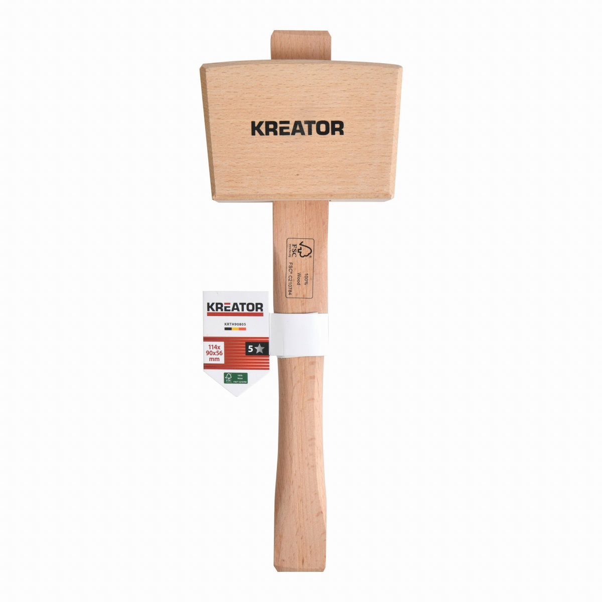 KREATOR Kladivo drevené pre stolárov 500 g KRTH90805