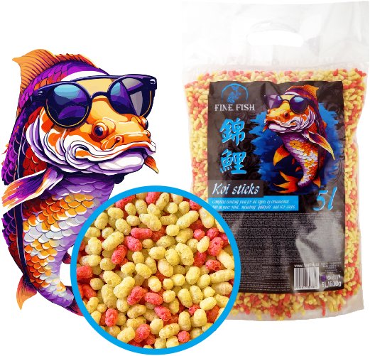 Fine Fish Koi Sticks Duo Mix MIX 5 litrov/600 g – Taška